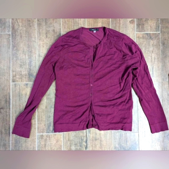 August Silk Silk Blend Button Up Cardigan Size XL - Picture 1 of 3